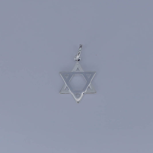 Pingente  masculina estrela de Davi- Prata 925 (2315)