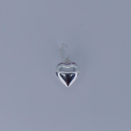 Pingente coração liso pequeno  - Prata 925 (23108)